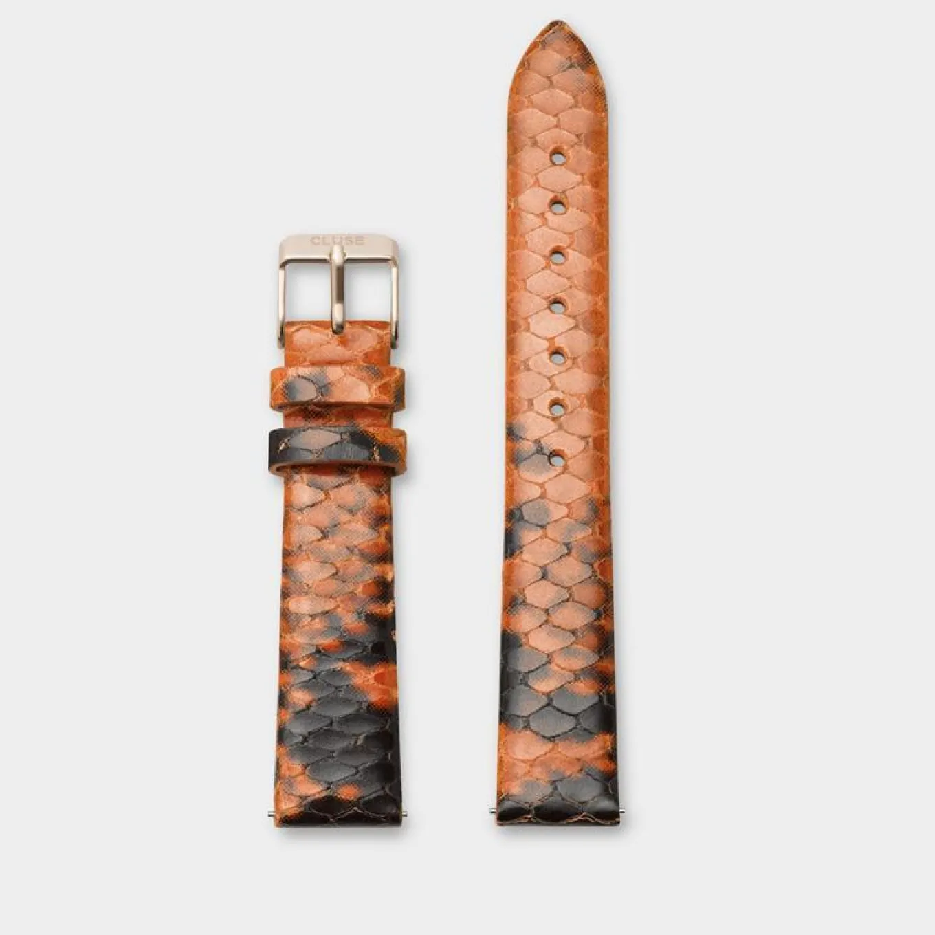 Store Strap 16 mm Leather Orange Python, Rose Gold Colour Damen La Tétragone Armbänder Shoppen | La Tétragone Multifunction Armbänder Shoppen