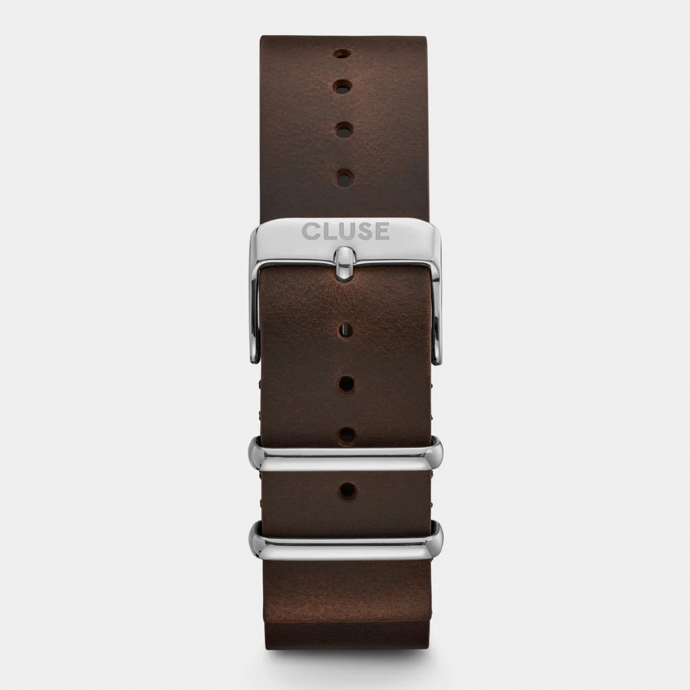 Shop Strap 20 mm Nato Leather Brown, Silver Colour Herren Aravis Chrono Armbänder Shoppen | Aravis Armbänder Shoppen