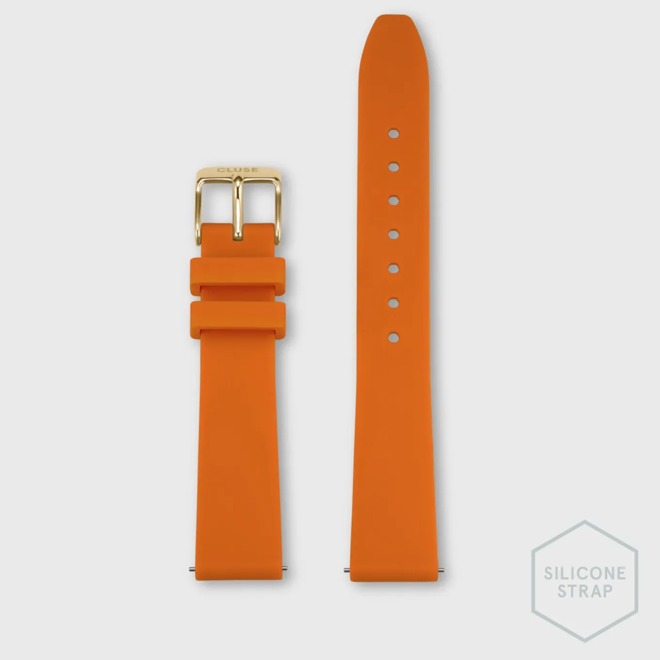 New Strap 16 mm Silicone Orange, Gold Colour Damen La Tétragone Armbänder Shoppen | La Tétragone Multifunction Armbänder Shoppen