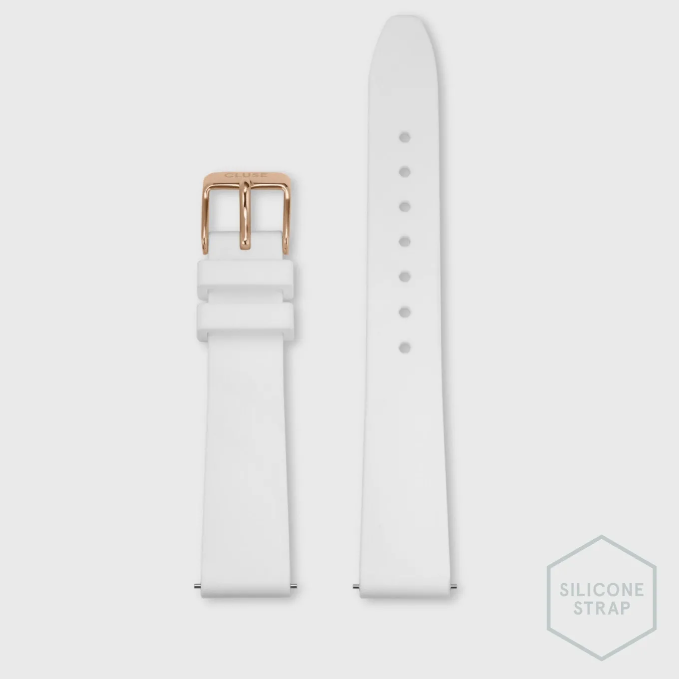 Clearance Strap 16 mm Silicone White, Rose Gold Colour Damen La Tétragone Armbänder Shoppen | La Tétragone Multifunction Armbänder Shoppen