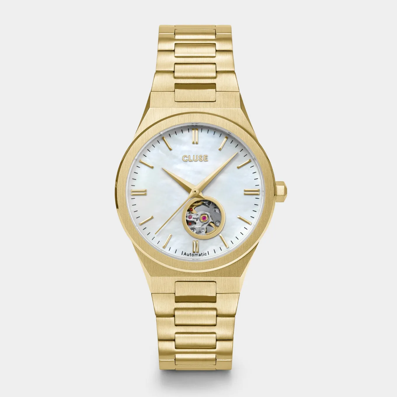 Online Vigoureux Automatic Watch, White MOP, Gold Colour. Damen Uhren Gold | Vigoureux